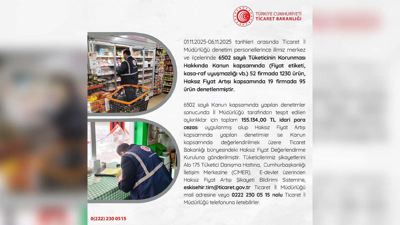 Eskişehir Ticaret Il Müdürlüğü Denetimleri-2