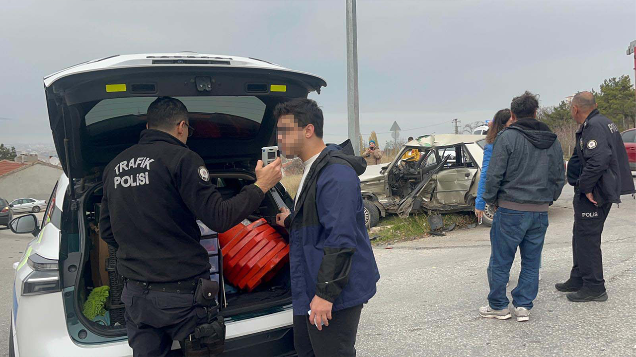 Kazaya Karışan Sürücüye Alkol Testi Uygulandı
