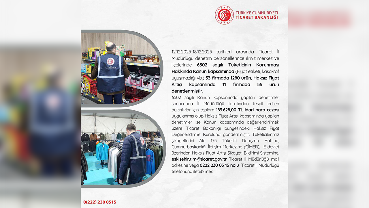 12, 18 Aralık Denetim Raporu