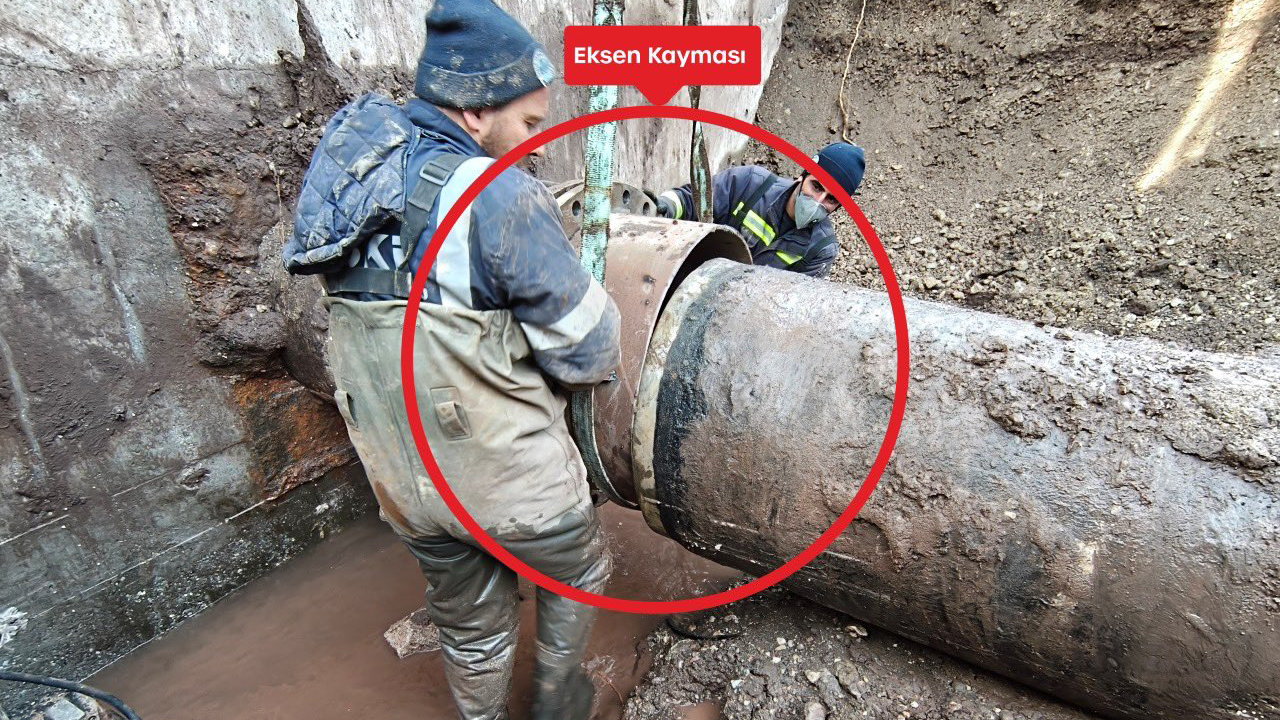 Boruda Eksen Kayması Meydana Geldi