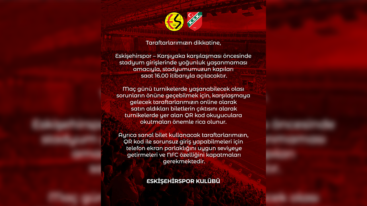 Eskişehirspor Karşıyaka Maçı