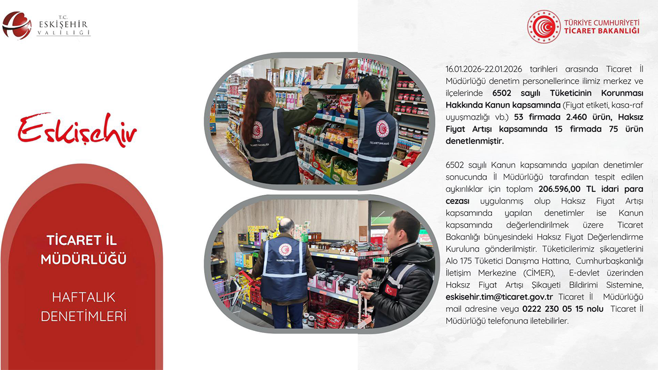 16, 22 Ocak Denetim Raporu