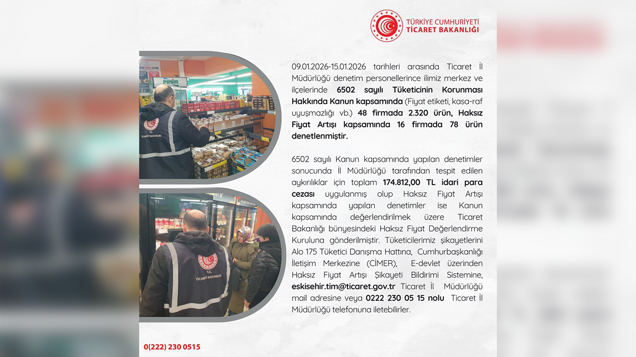 9, 15 Ocak Denetim Raporu