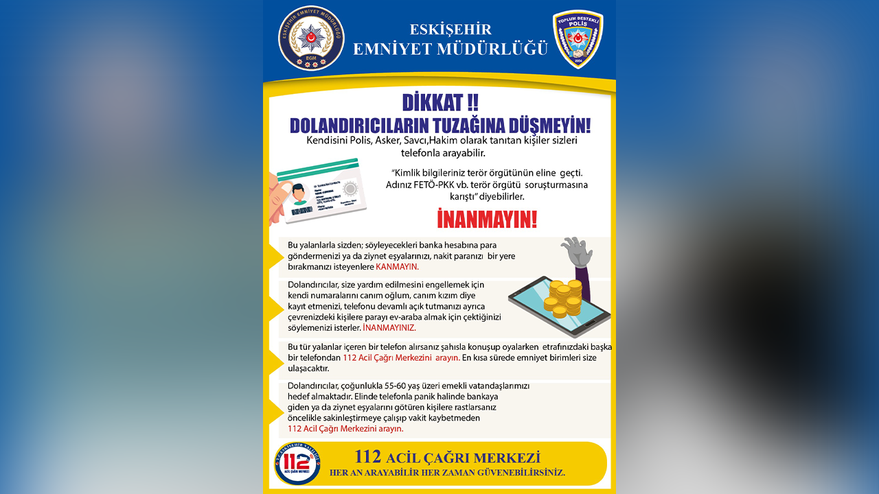 Dolandırıcılara Karşı Uyarı Broşörü Dağıtıldı