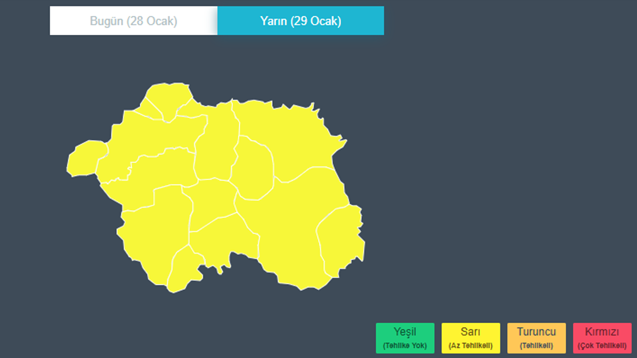 Eski̇şehi̇r İçi̇n Sari Kodlu Firtina Uyarisi