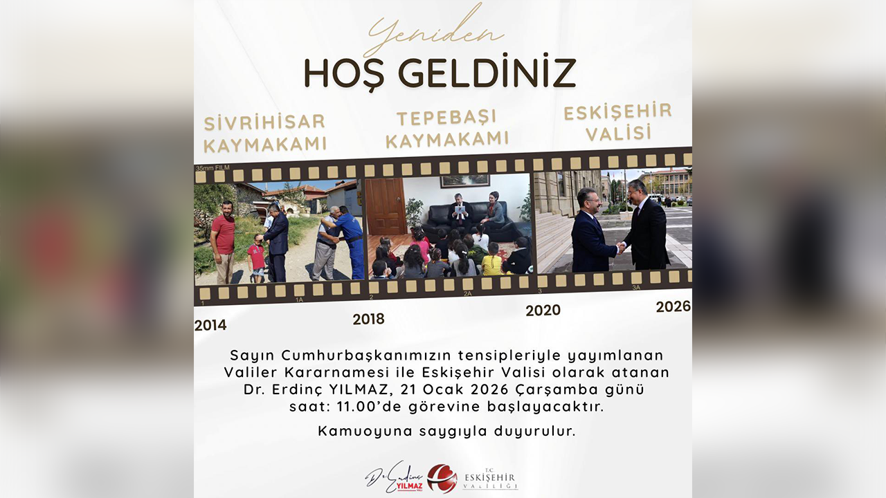 Eskişehir Valiliğinden Hoş Geldin Mesajı