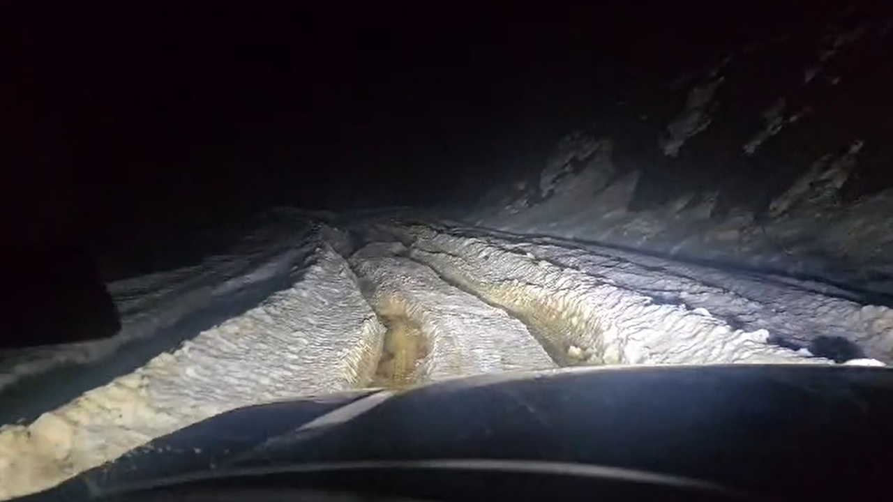 Karla Kaplanan Yol Böyle Görüntülendi