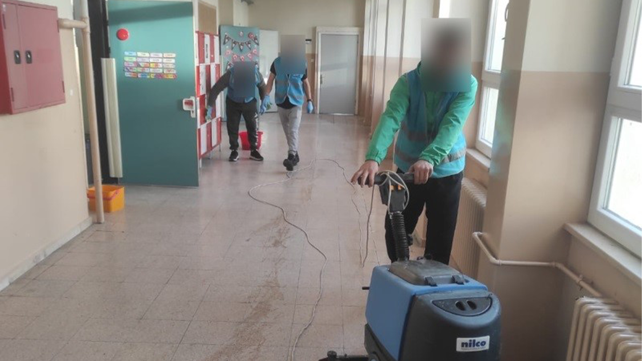 Okuldaki Tüm Alanlar Temizlendi