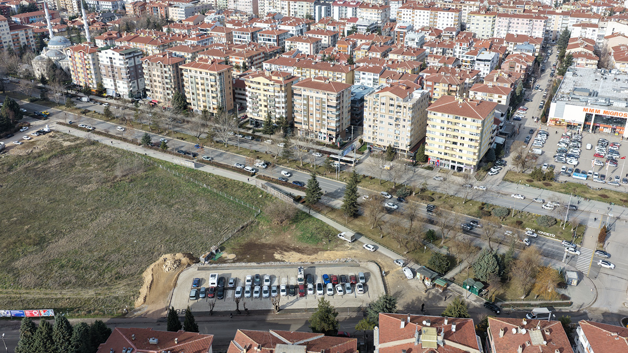 Ücretsiz Otoparkın Havadan Görünümü