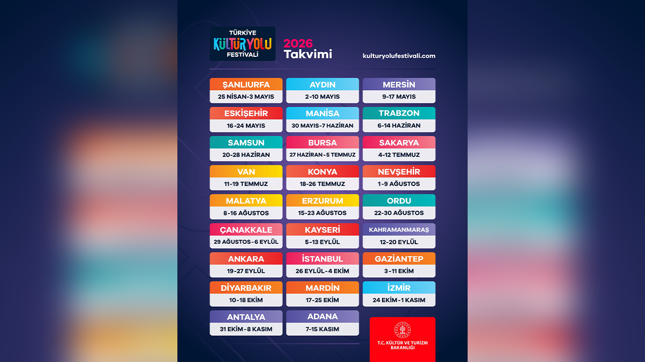 Eskişehir Kültür Yolu Festivali Takvimi