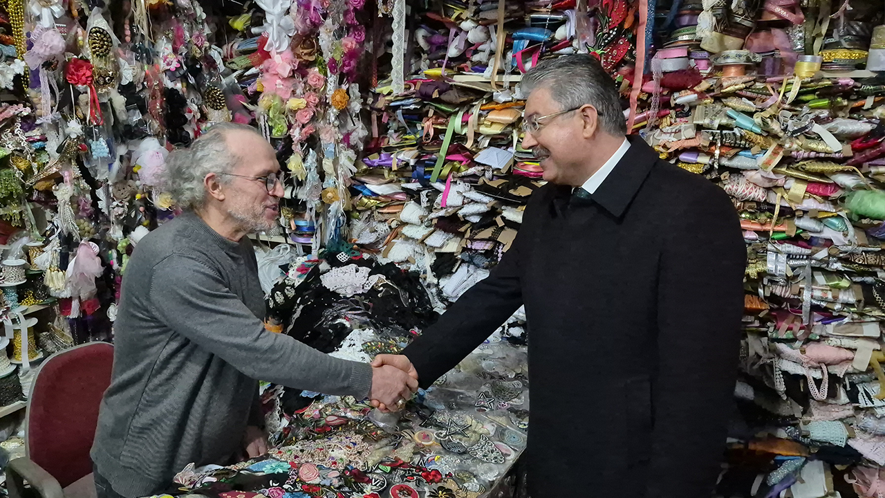 Vali Yılmaz'ın Taşbaşı Çarşısı Ziyaretinden Kareler
