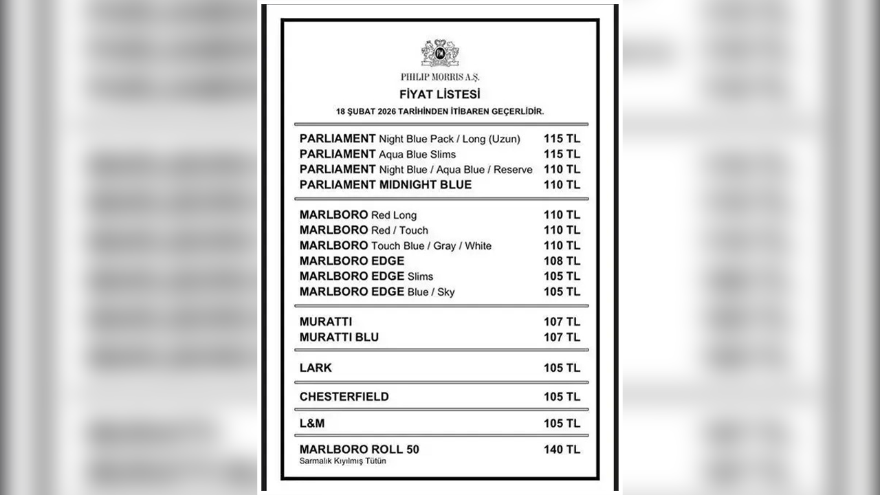 Zamlı Sigara Fiyat Listesi