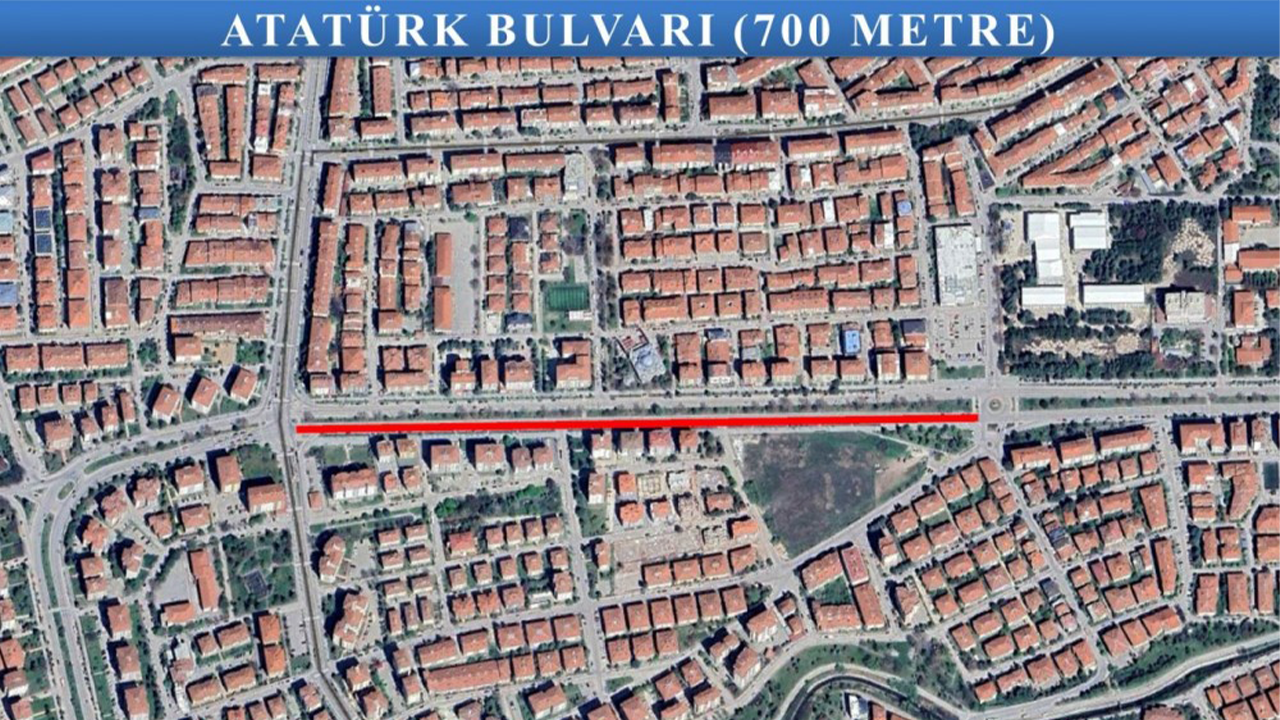 Atatürk Bulvarı (Dr. Sadık Ahmet Bulvarı Migros Arası Odunpazarı Yönü, 700 Metre)