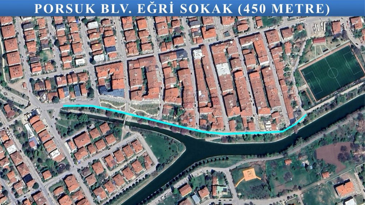 Osmangazi Mahallesi Porsuk Bulvarı Eğri Sokak (Yalınay Sokak Darcan Sokak Arası, 450 Metre)