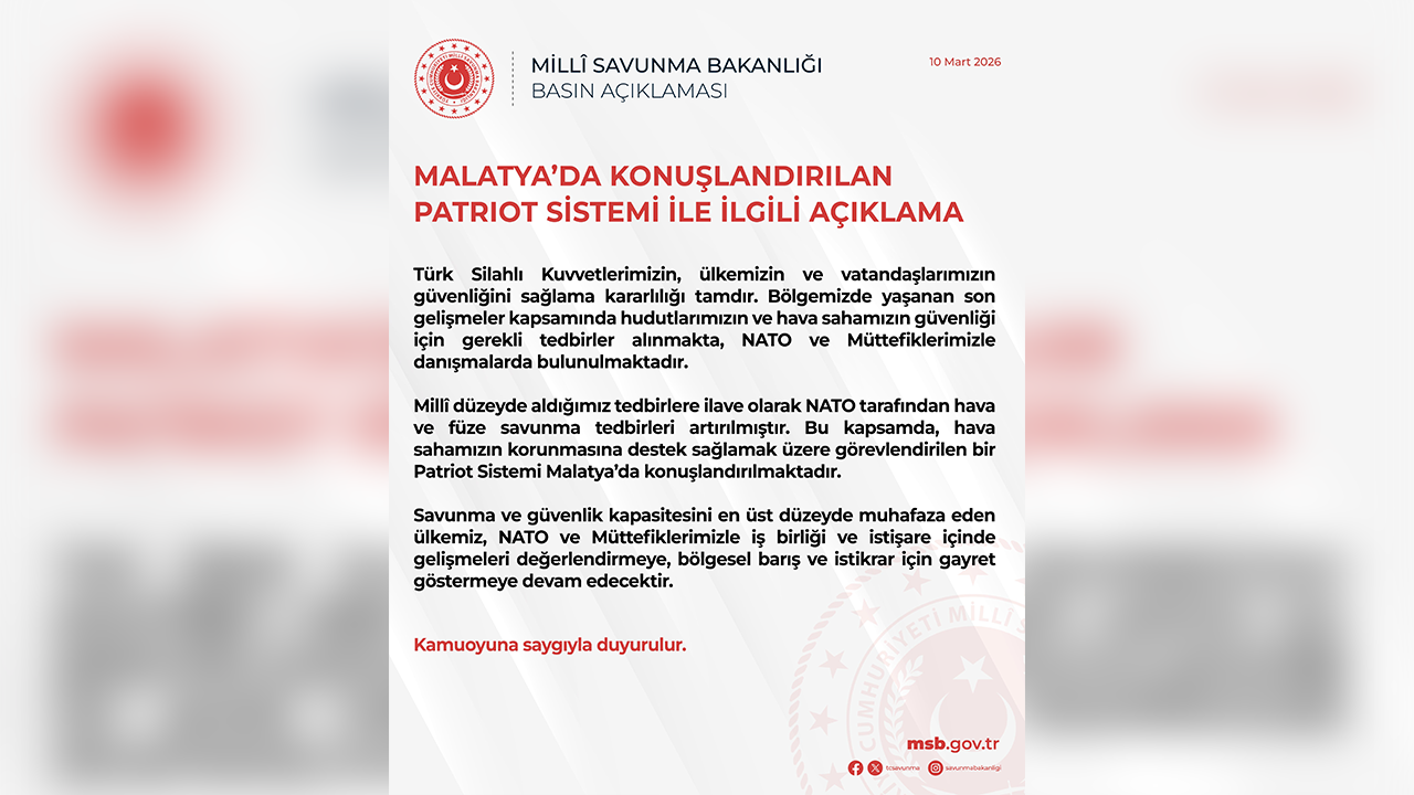 Patriot Hava Savunma Sistemi Konuşlandırılıyor