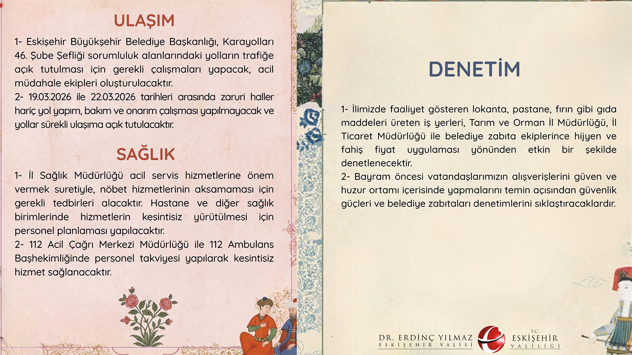 Ulaşıım Sağlık Tedbirleri