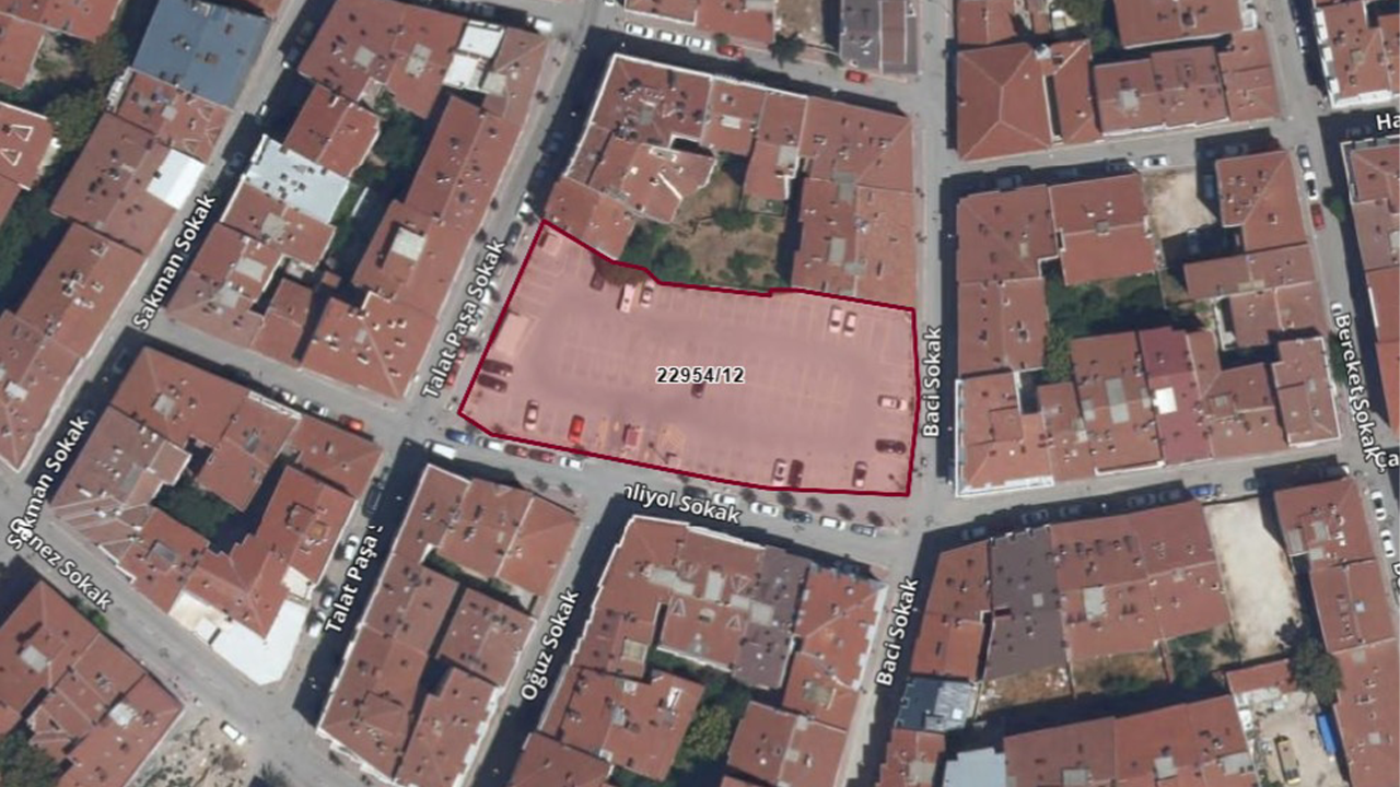 22954 Ada 12 Parsel Konumu