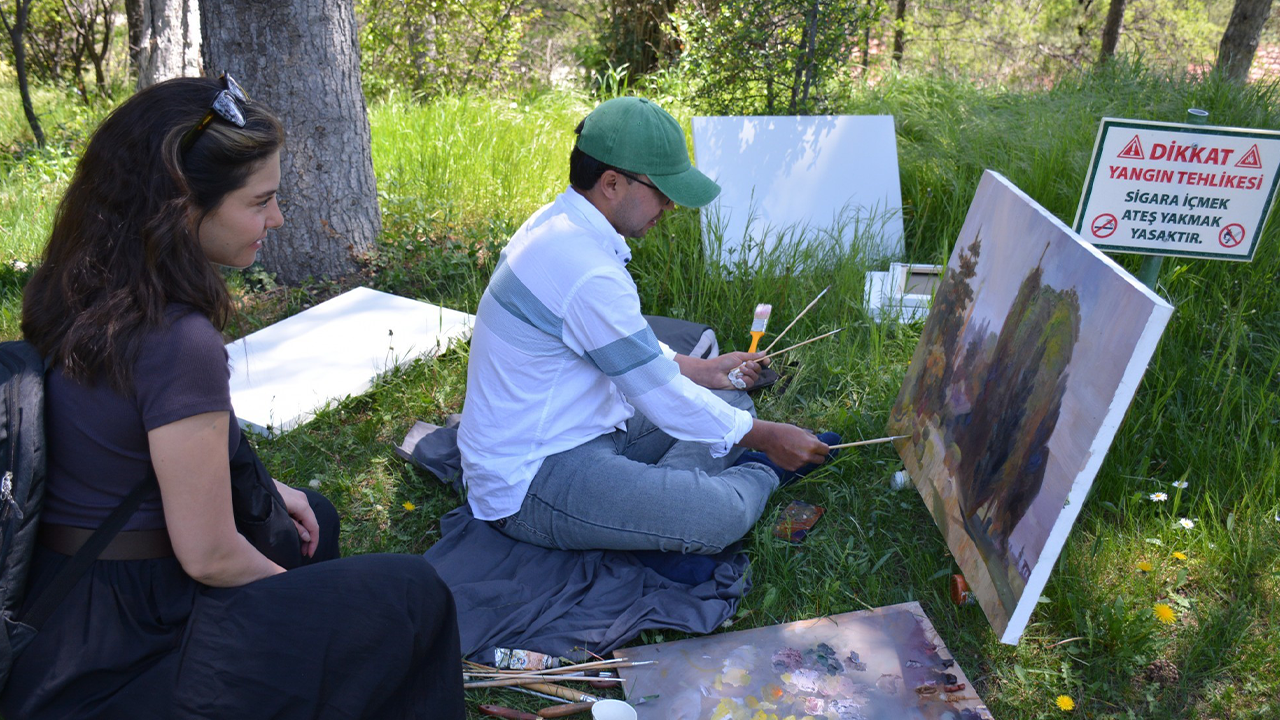 Japon Bahçesi'nde Resim Çalıştayı Düzenlendi