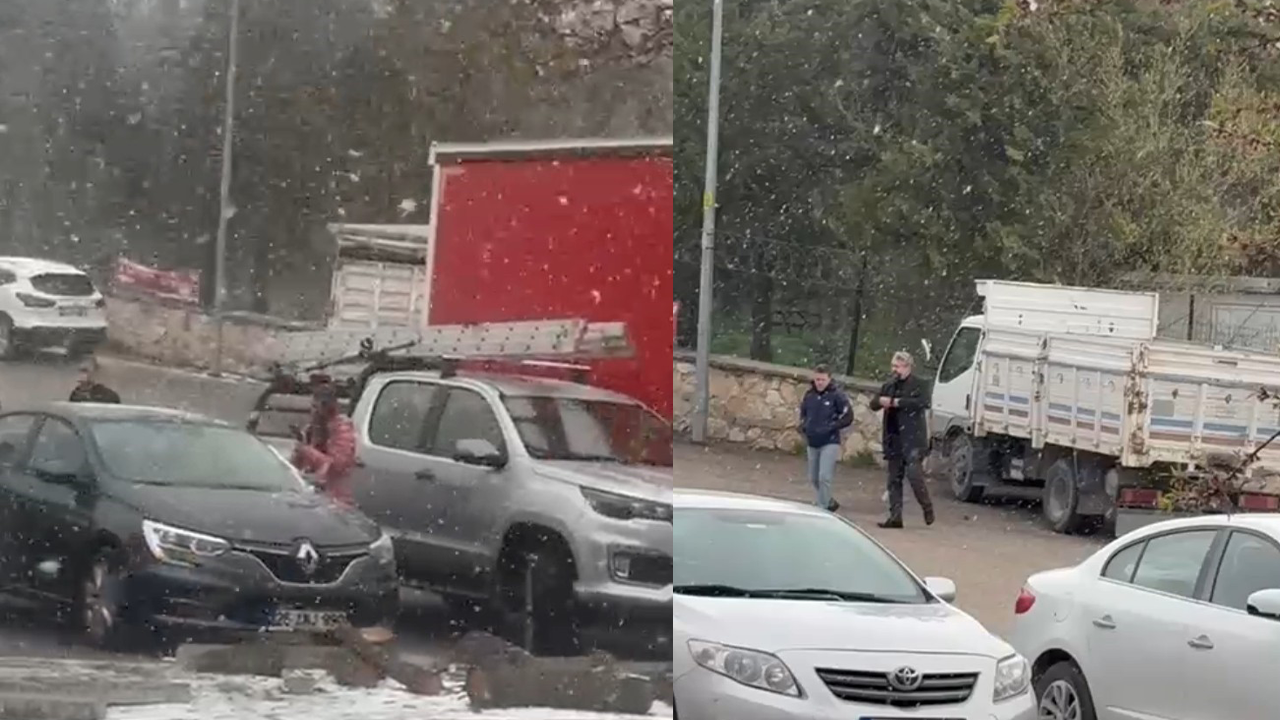 Kentin Yüksek Kesimlerinde Kar Yağışı Etkili Oldu