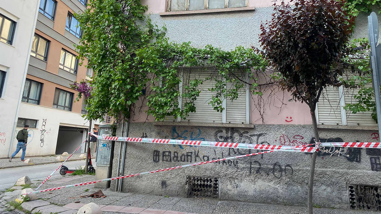Bina Çevresine Güvenlik Şeridi Çekildi