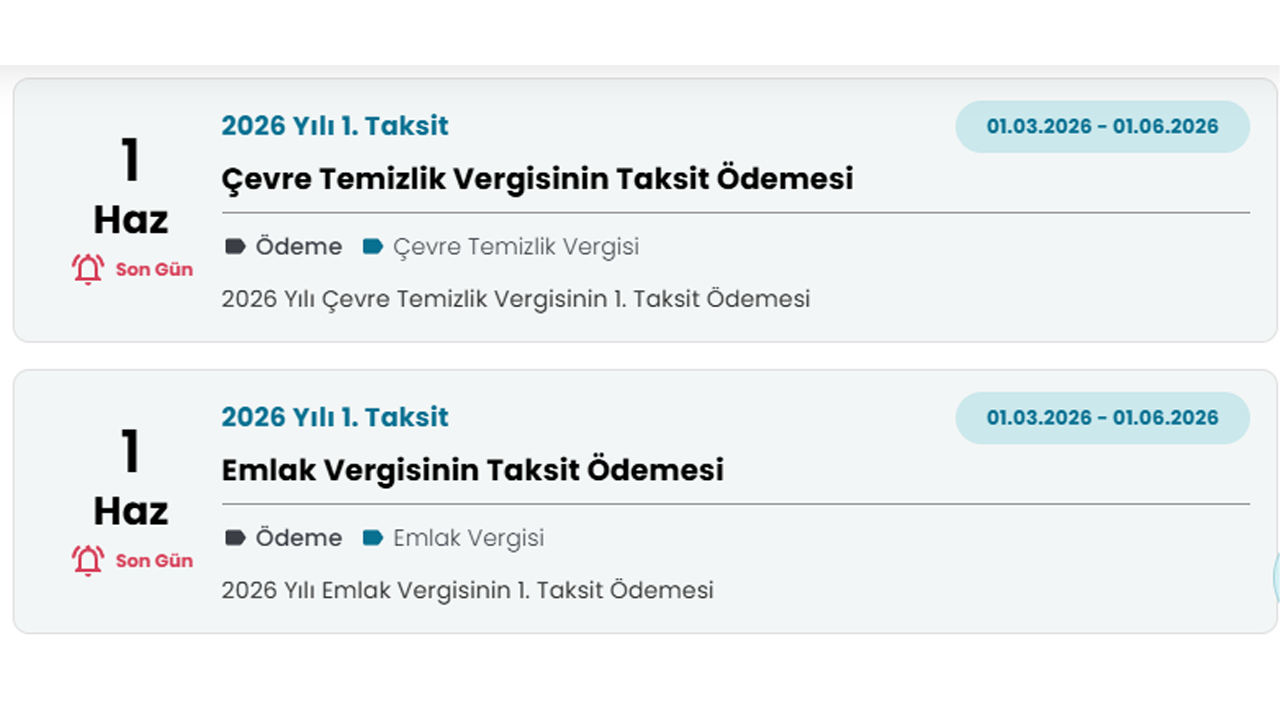 Emlak Vergi̇si̇ Son Ödeme Tari̇hi̇