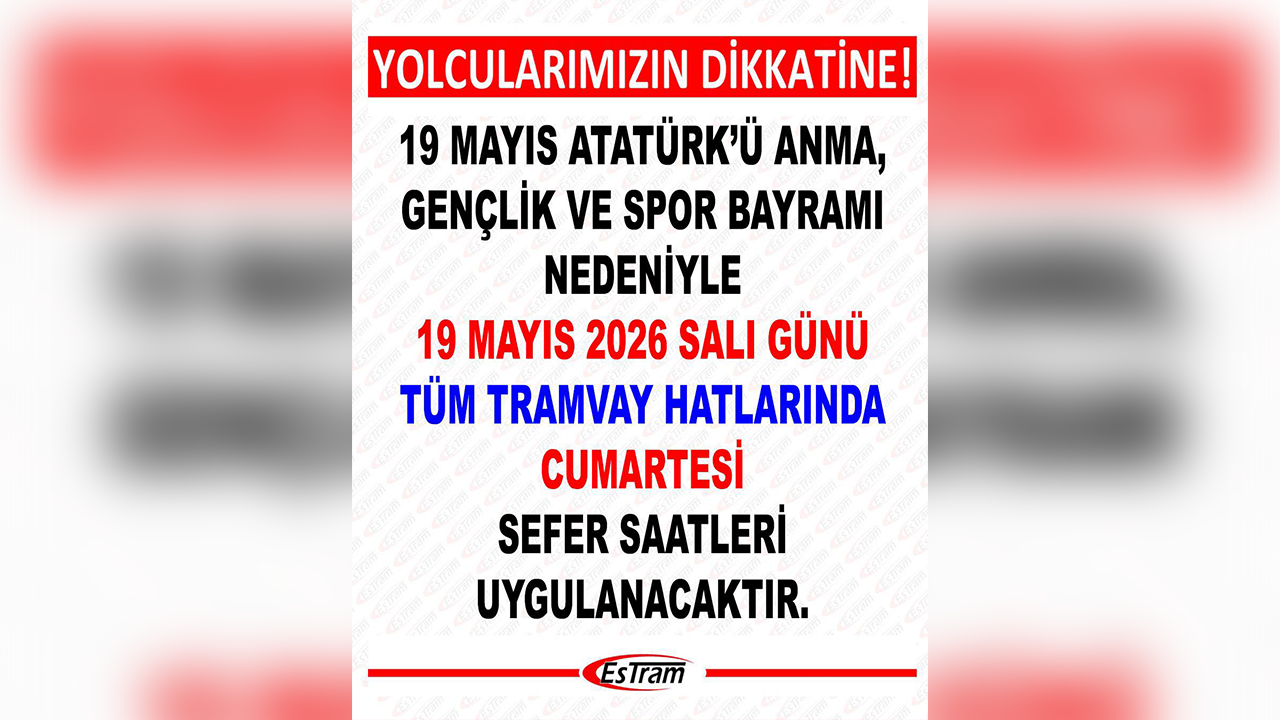 Eskişehri Tramvay Sefer Saatlerine Düzenleme