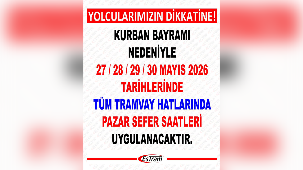 Tramvaylarda Pazar Sefer Saatleri̇ Uygulanacak