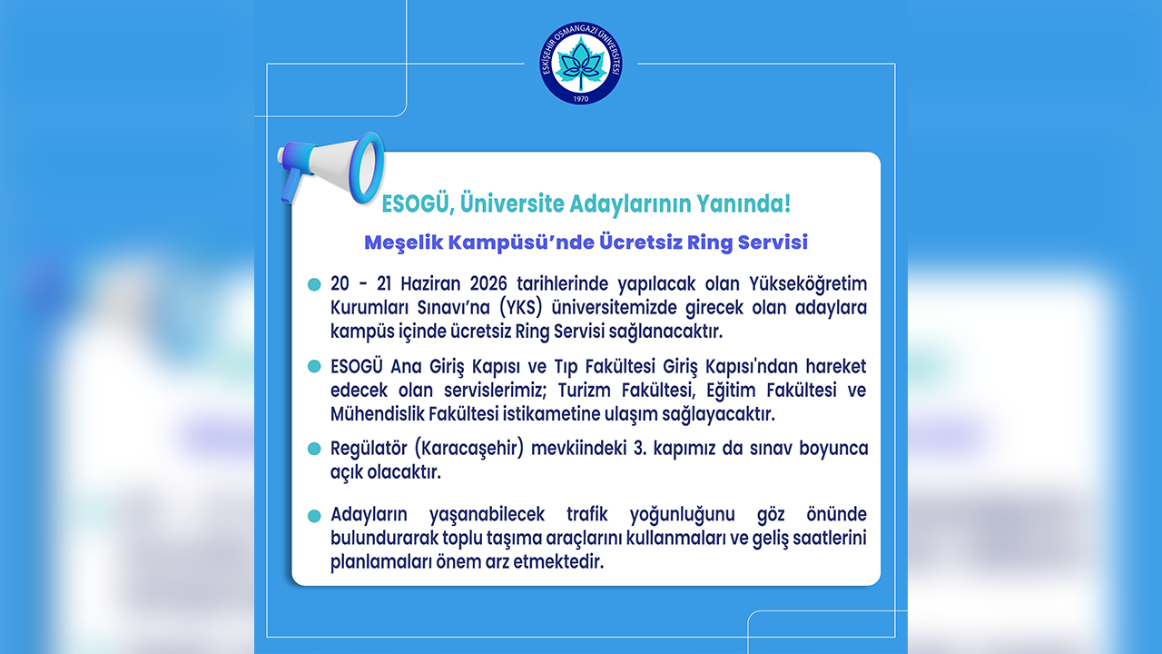 Esogü Ücretsiz Ring Seferleri