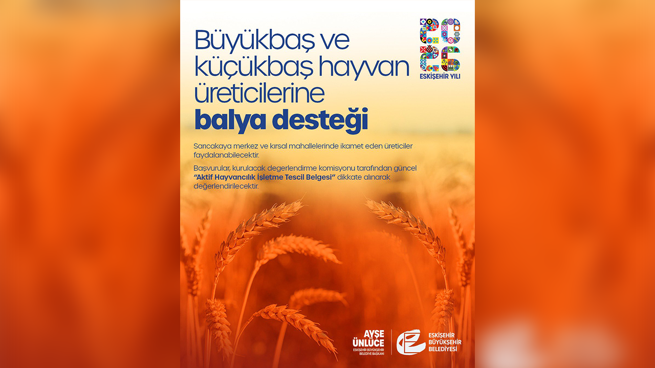 Hayvan Üreticilerine Balya Desteği Duyurusu