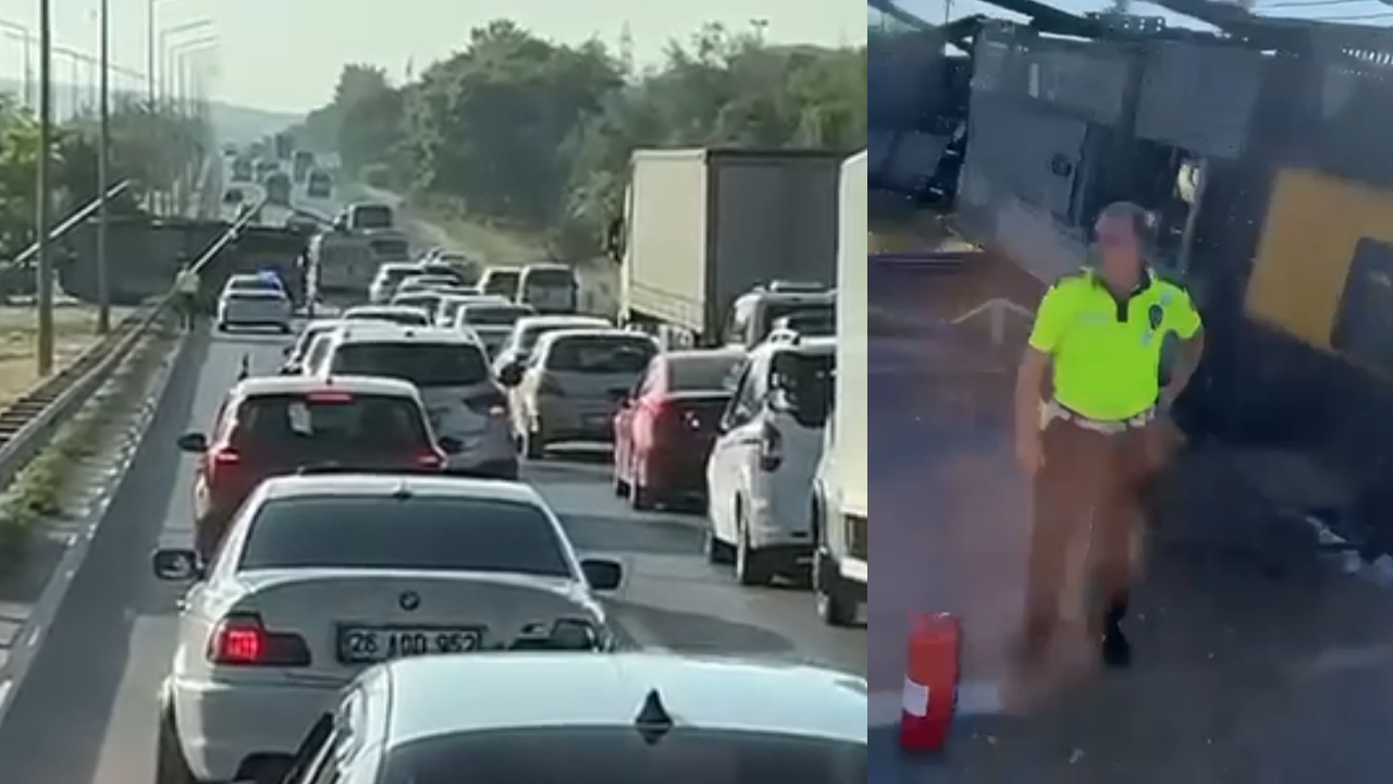 Kaza Nedeniyle Uzun Araç Kuyrukları Oluştu