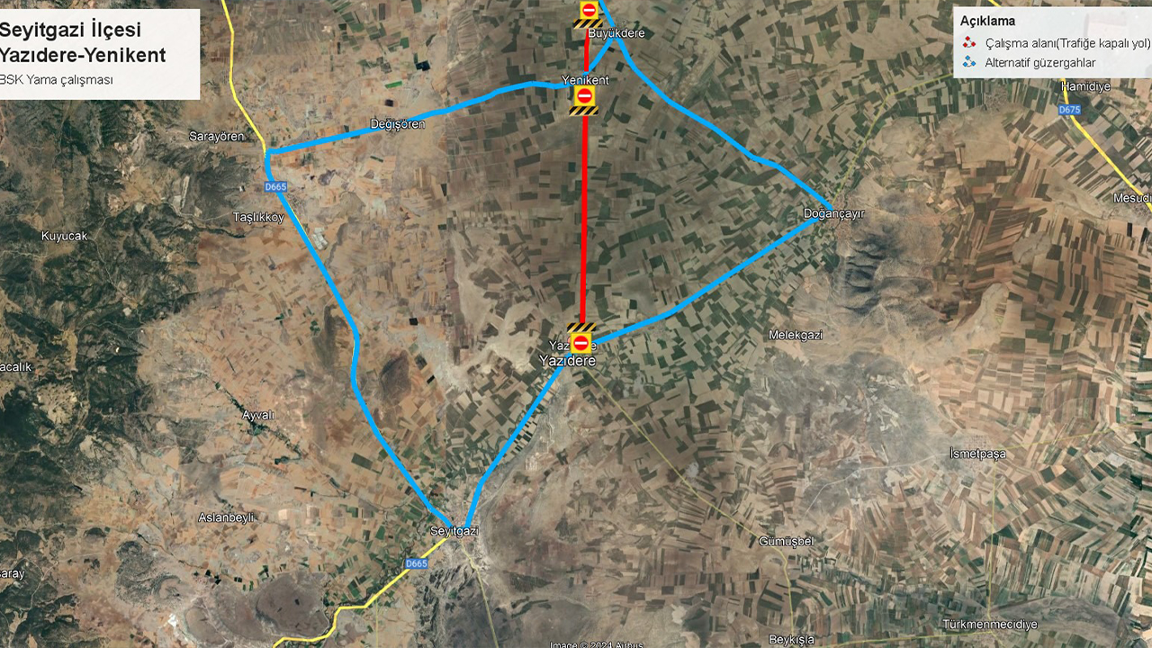 Seyitgazi Ilçesi Yazıdere Yenikent Yol Çalışması