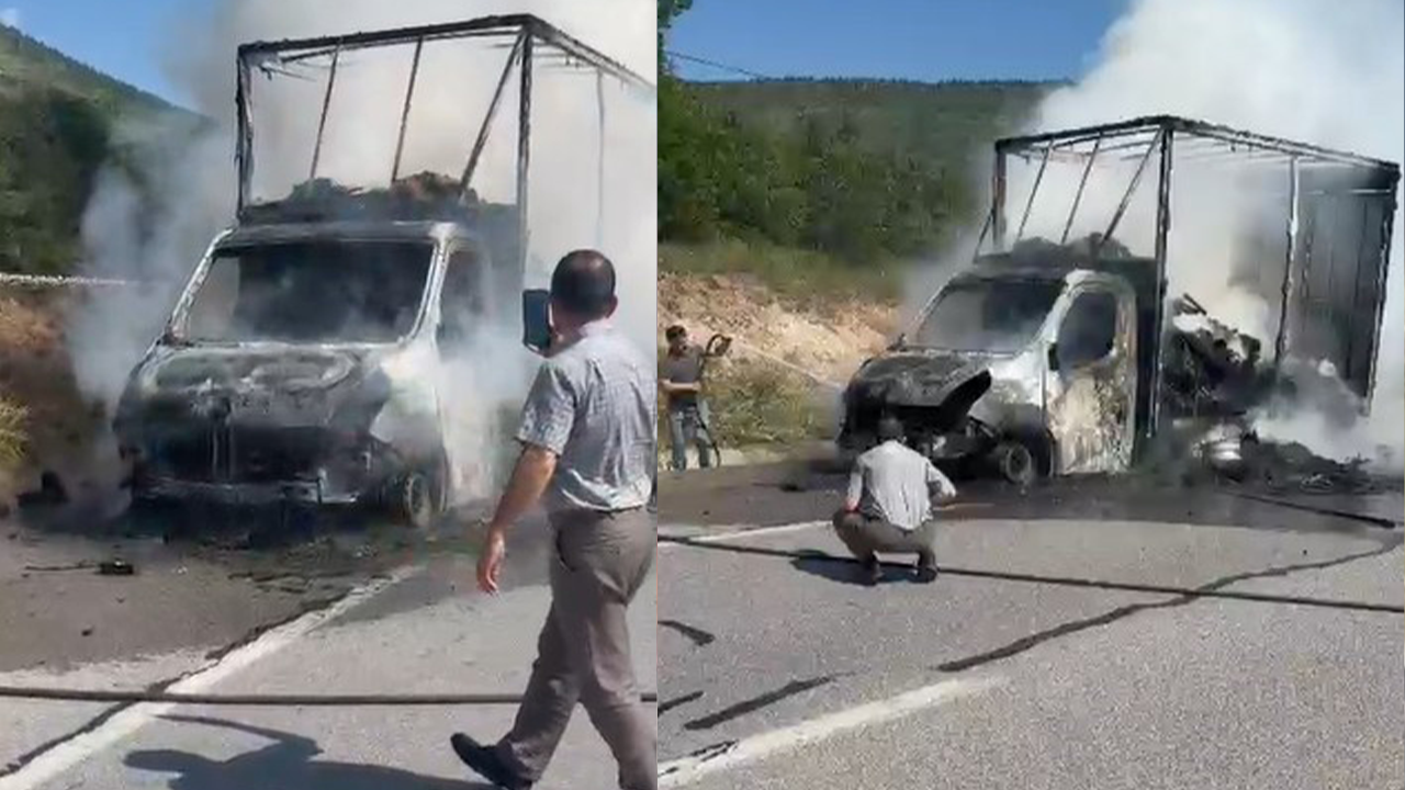 Yanan Kamyon Kullanılamaz Hale Geldi