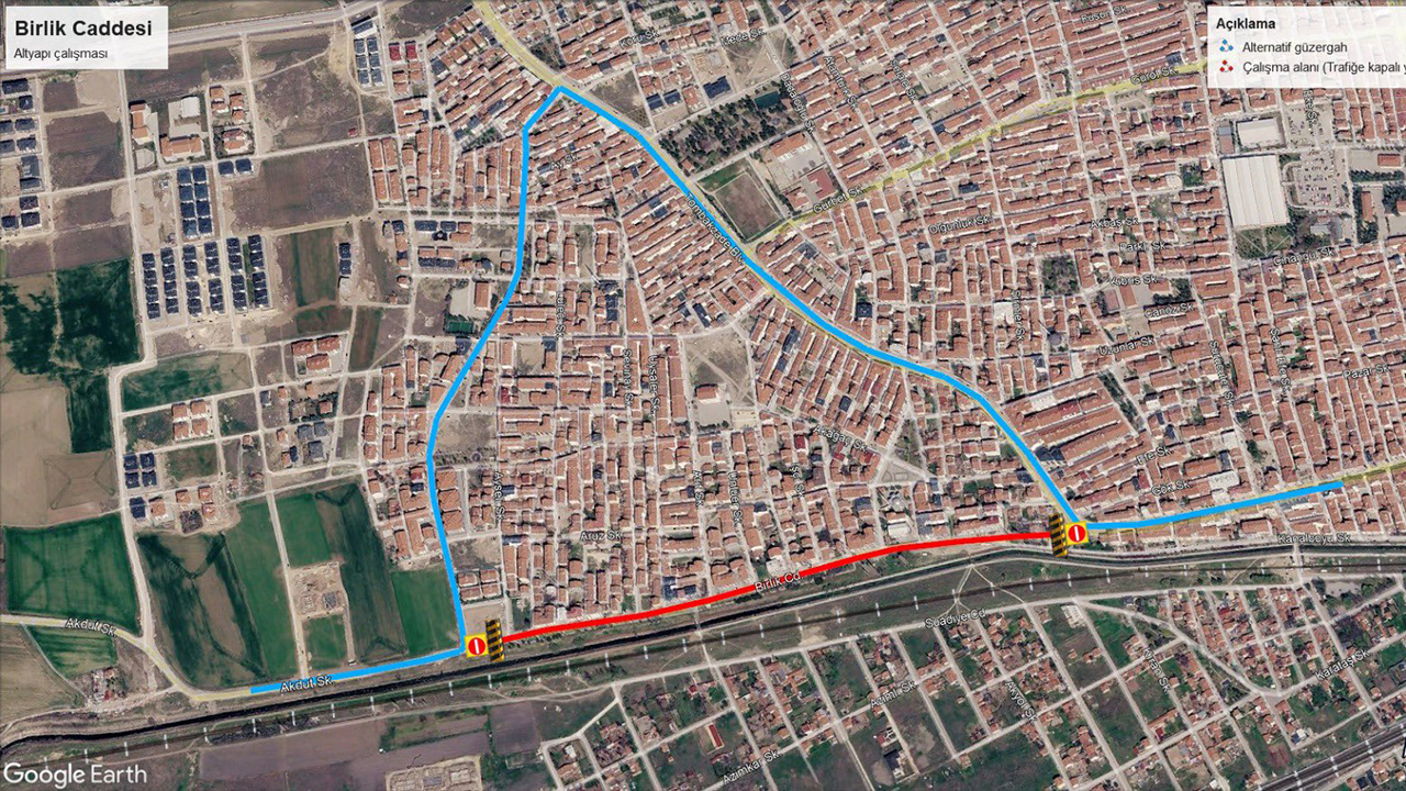 Birlik Caddesinin Bir Bölümü Trafiğe Kapanıyor