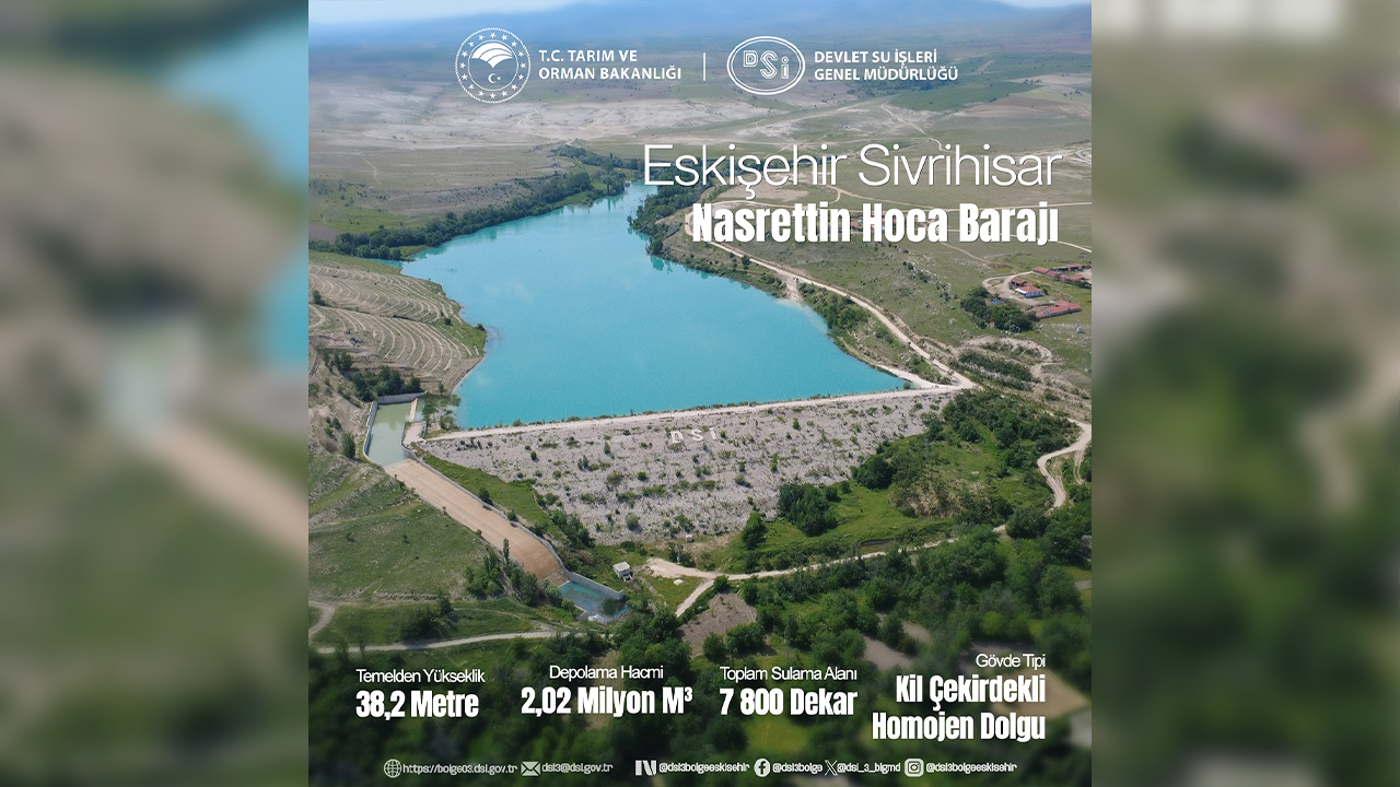 Eskişehir Sivrihisar Nasrettin Hoca Barajı