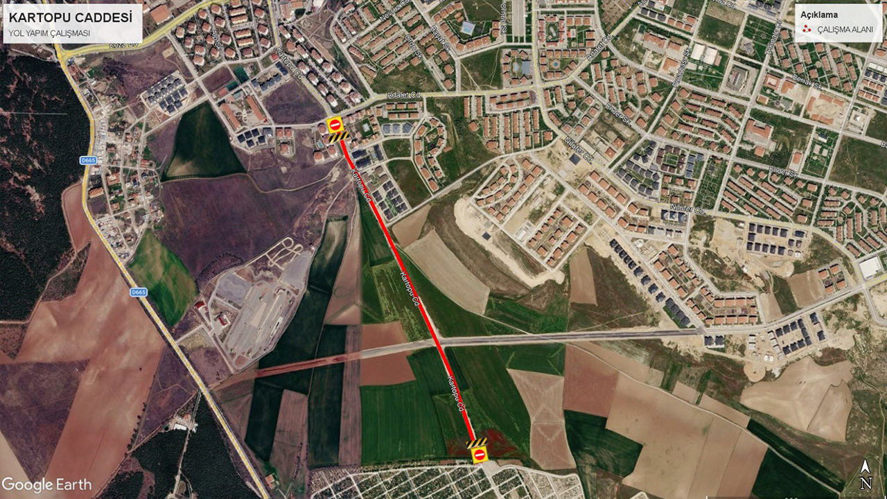 Kartopu Caddesi Yol Yapım Çalışması