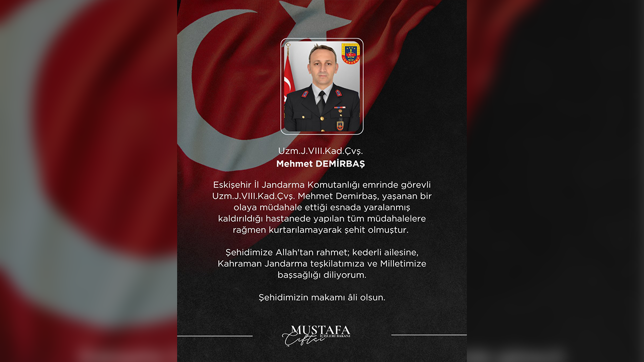 Şehit Uzm. J. Vııı. Kad. Çvş Mehmet Demirbaş