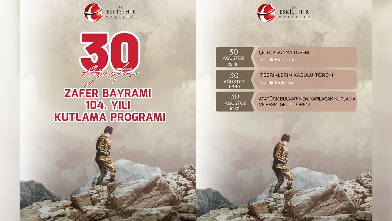 30 Ağustos Zafer Bayramı Kutlama Programı
