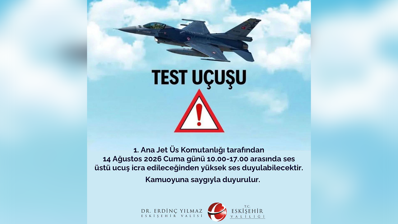 Eski̇şehi̇r Ses Üstü Uçuş Gerçekleşti̇ri̇lecek
