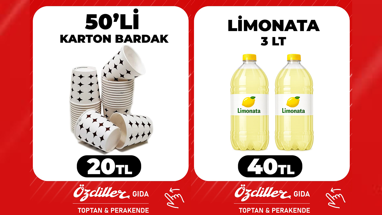 Özdiller Market Limonata Ve Karton Bardak
