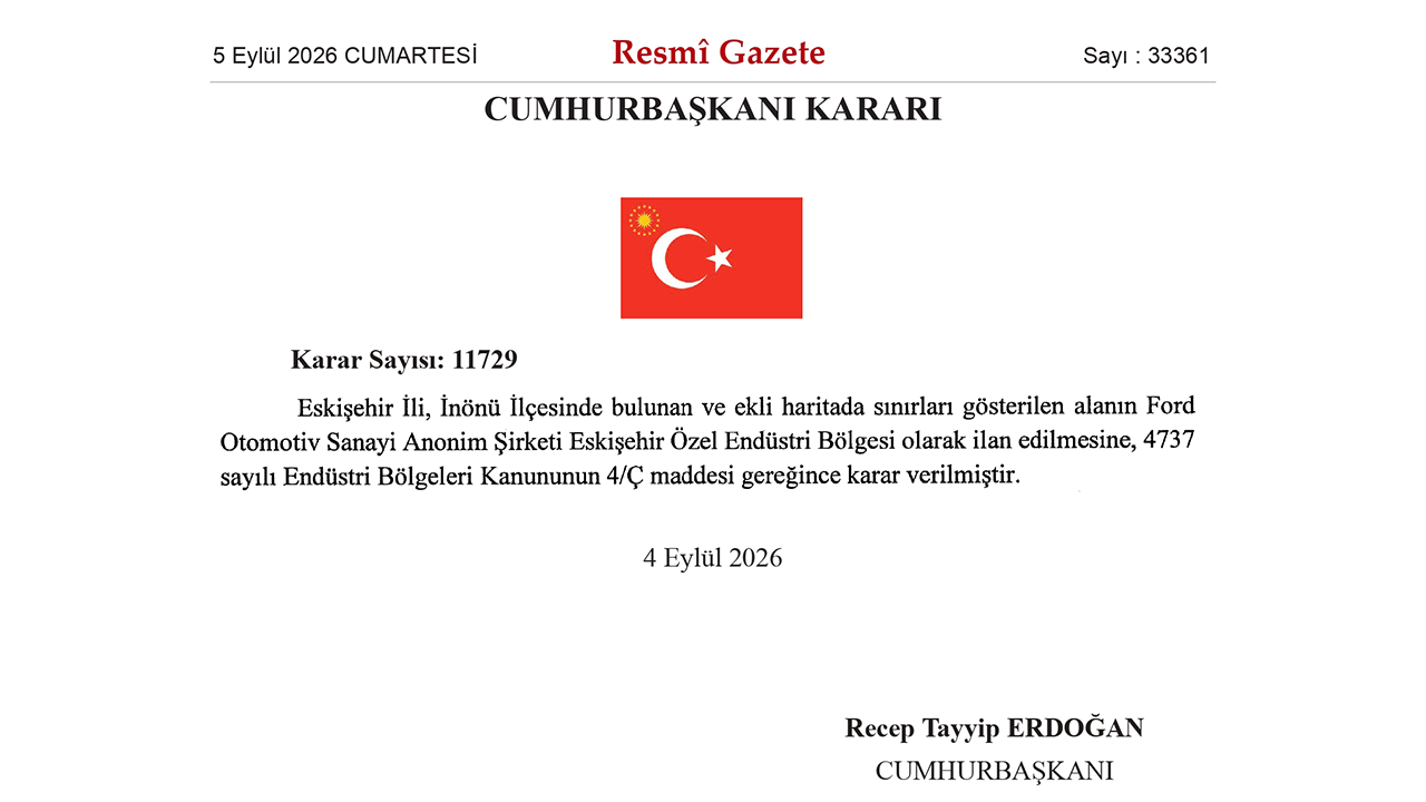 11729 Karar Sayılı Cumhurbaşkanı Kararı
