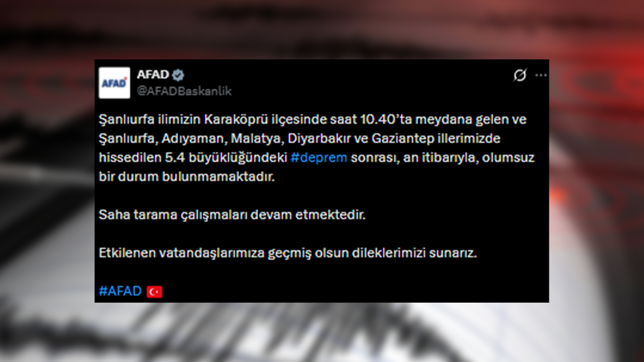Afad Son Daki̇ka Deprem Açiklamasi