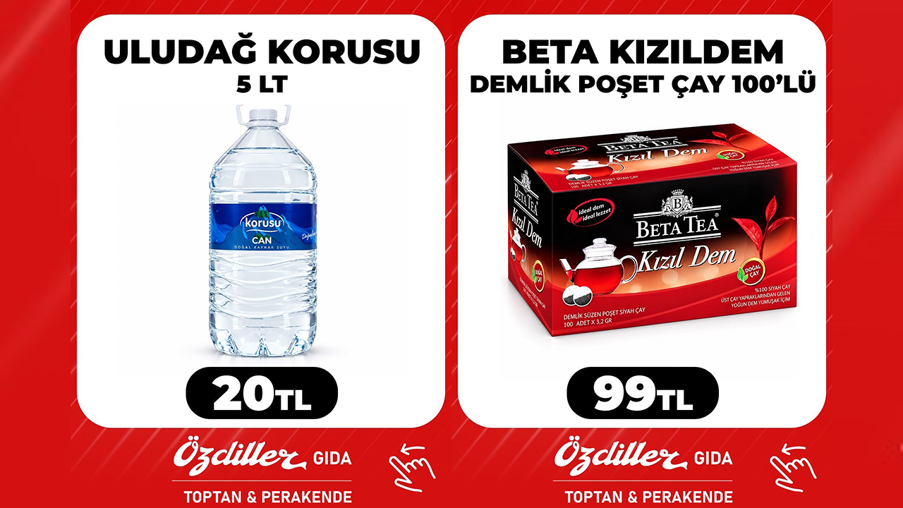 Çay Ve İçme Suyunda İndirim