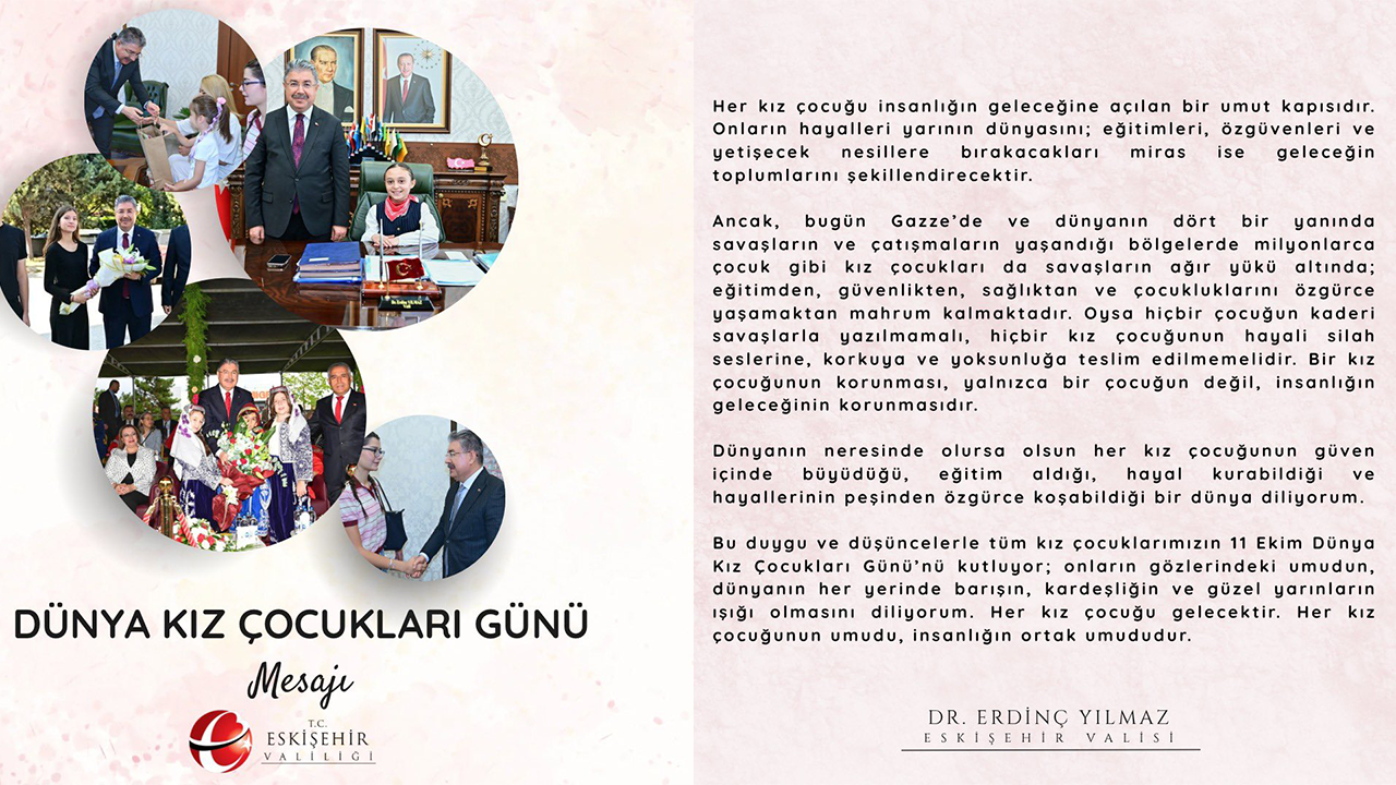 Dünya Kız Çocukları Günü Mesajı