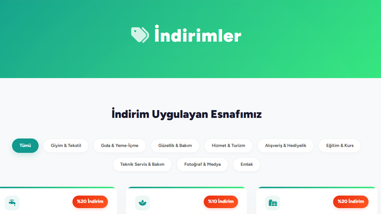 İndirime Katılan Esnaflar Online Olarak Öğrenilebiliyor