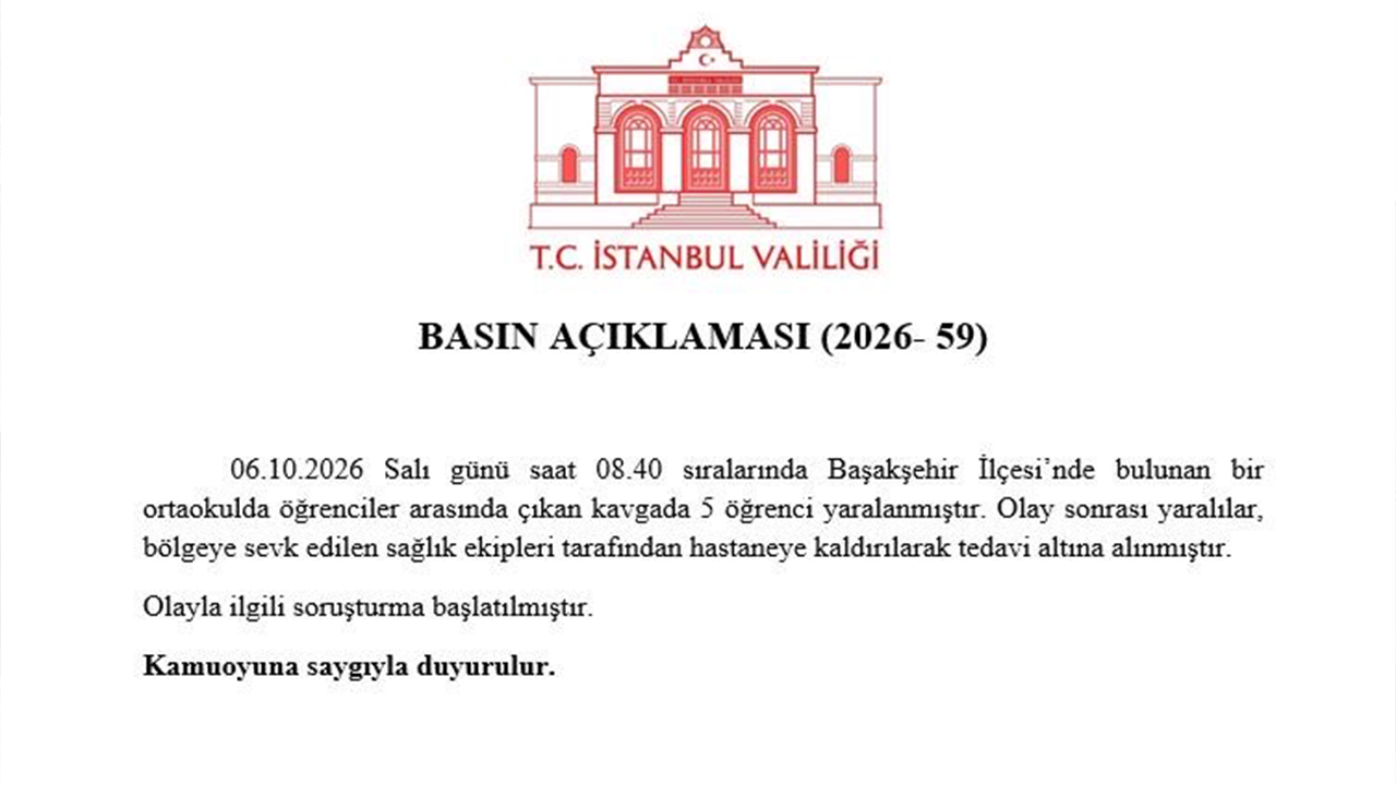 Istanbul Valiliği Basın Açıklaması